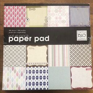 Me & My Big Ideas Scrapbook Paper Pad Multi Colors and Designs